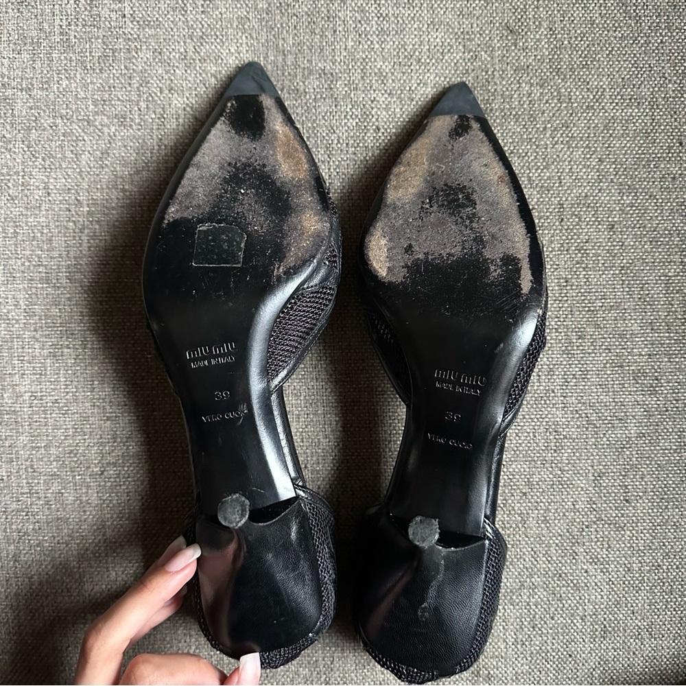 Vintage Miu Miu black western style d’orsay heels - Picture 7 of 7